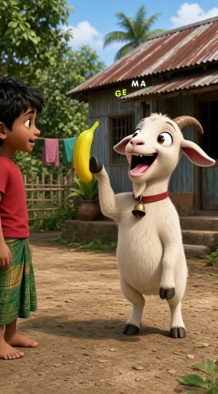 Complete original Bangla 3D animated comedy short film titled… — AI cartoon