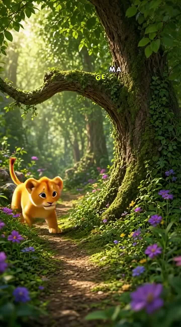 The Little Lion's Big Heart — AI cartoon
