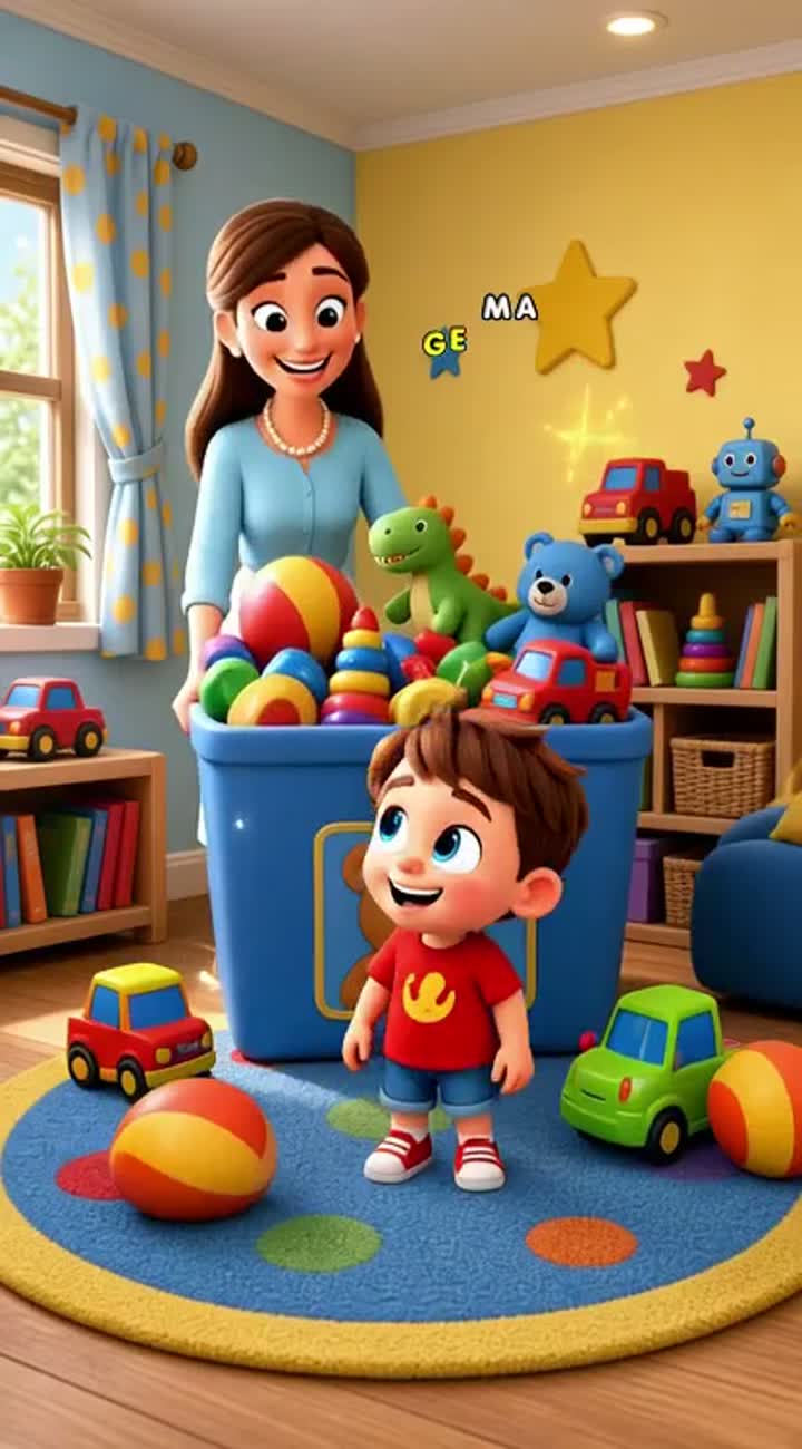 Colorful, engaging 3D animated children's cartoon featuring… — AI cartoon