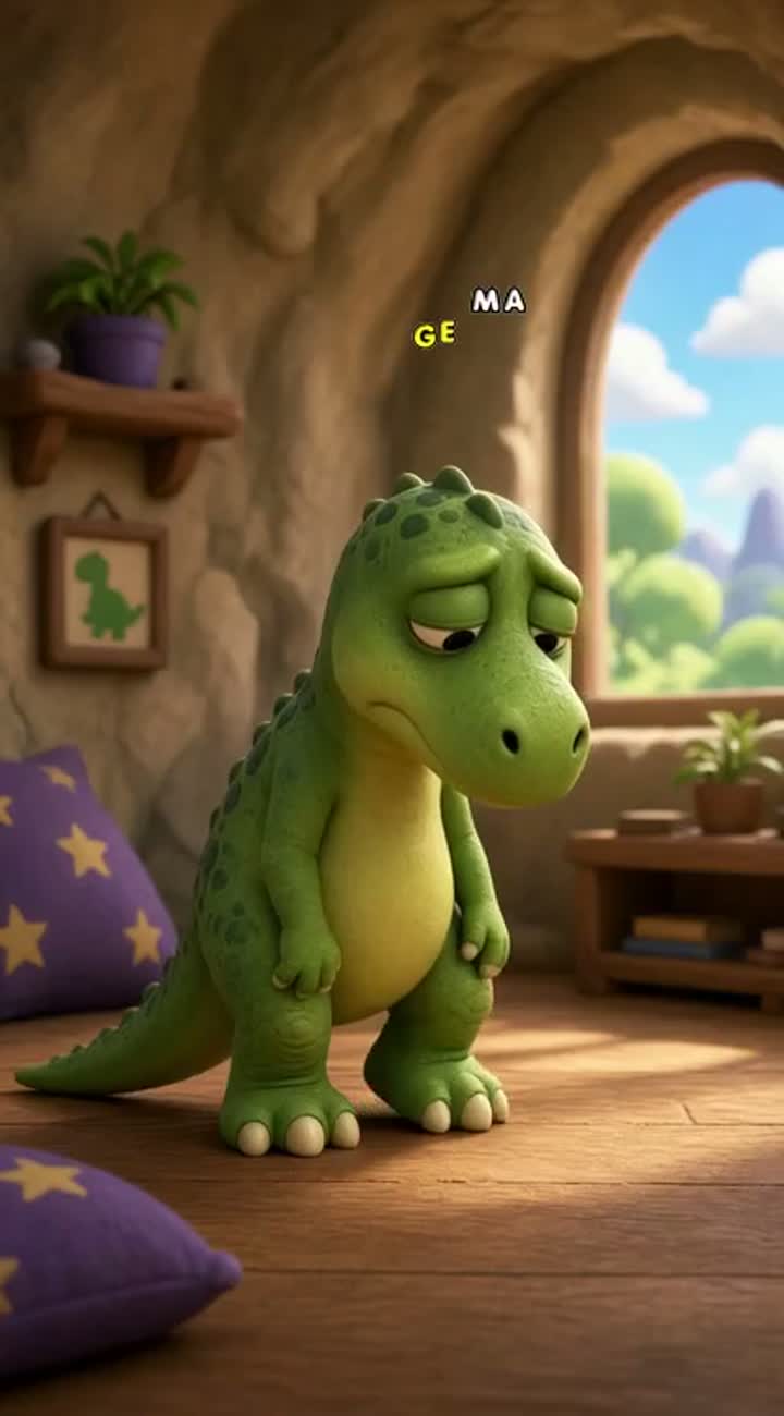 The Funny Dancing Dinosaur — AI cartoon