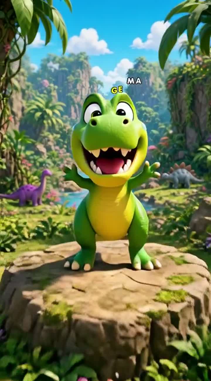 Funny Dinosaur Adventures: "The T-Rex Who Wanted to Dance — AI cartoon