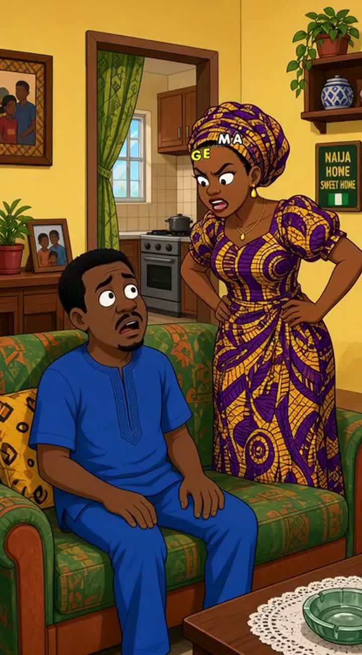Funny 2D African cartoon animation set in Nigeria — AI cartoon