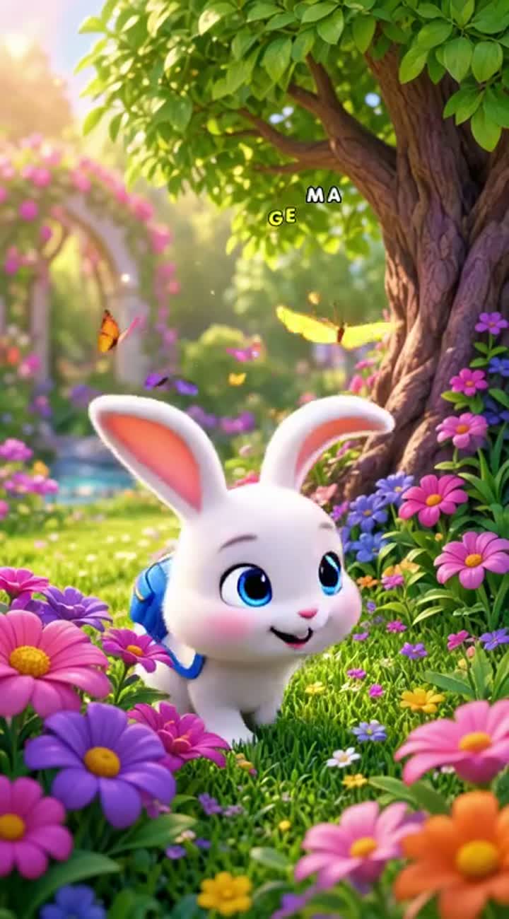 Cute, colorful 3D animated cartoon for young children, around — AI cartoon