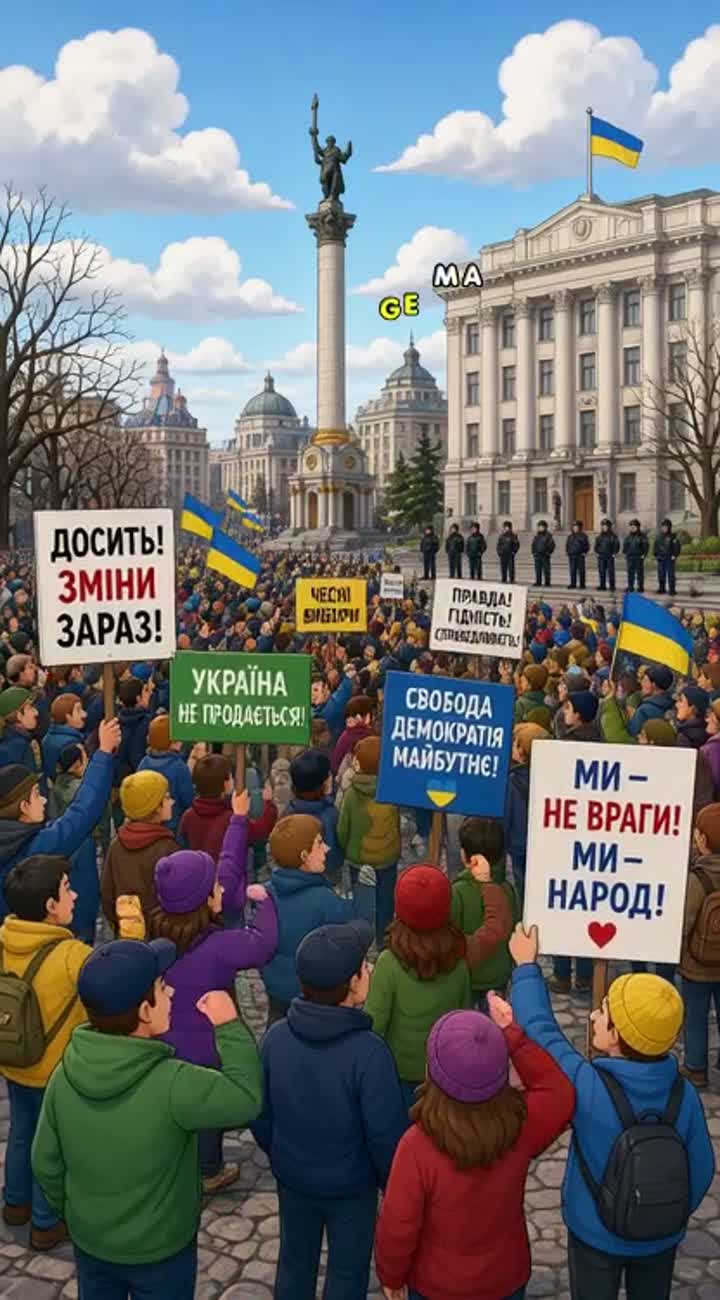The struggle between the supreme authorities and the people… — AI cartoon