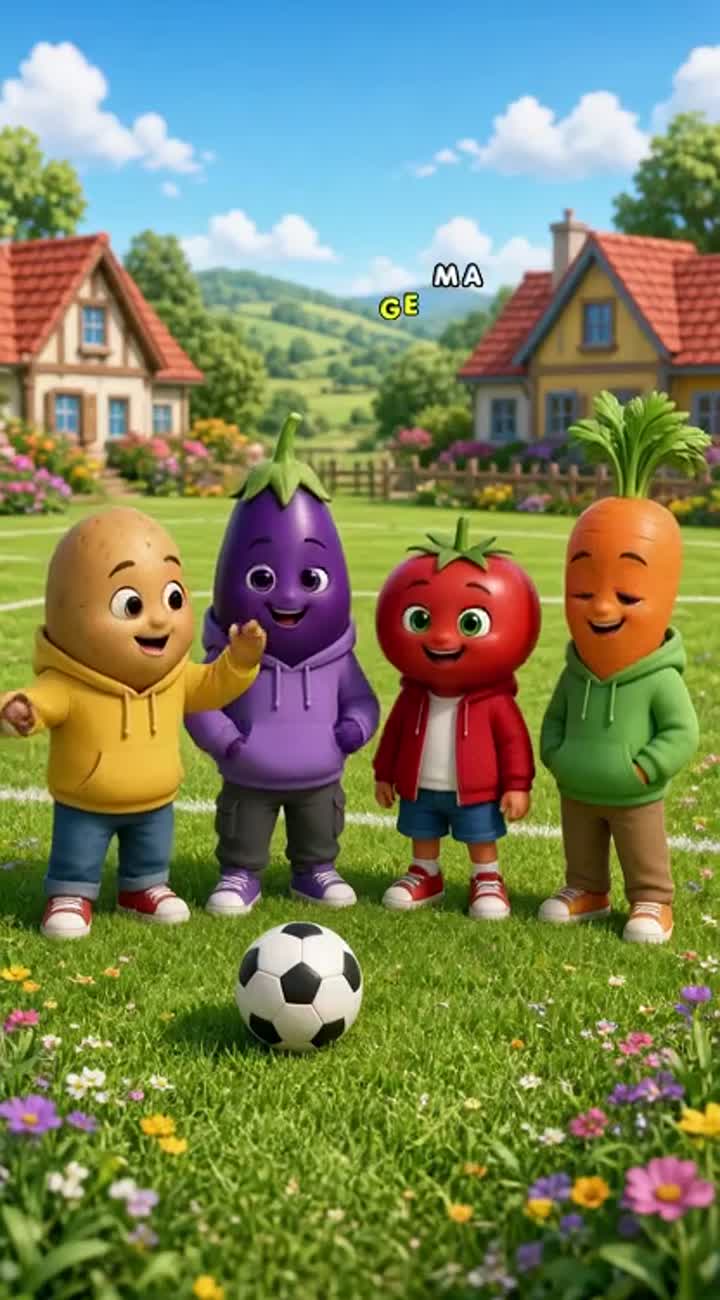 Cute, colorful 3D cartoon image for children's videos — AI cartoon