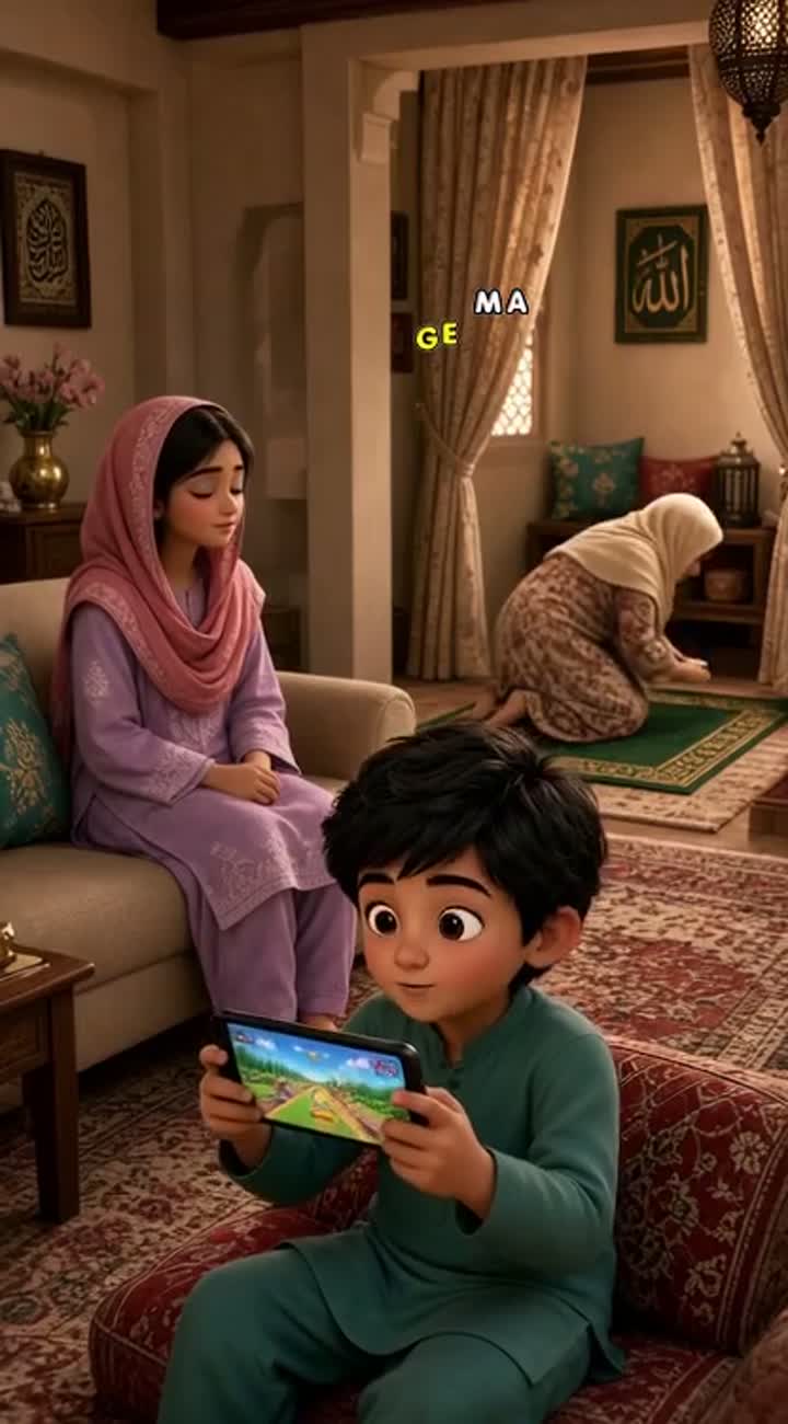 A vibrant, high-quality 3D animated cartoon in a warm… — AI cartoon
