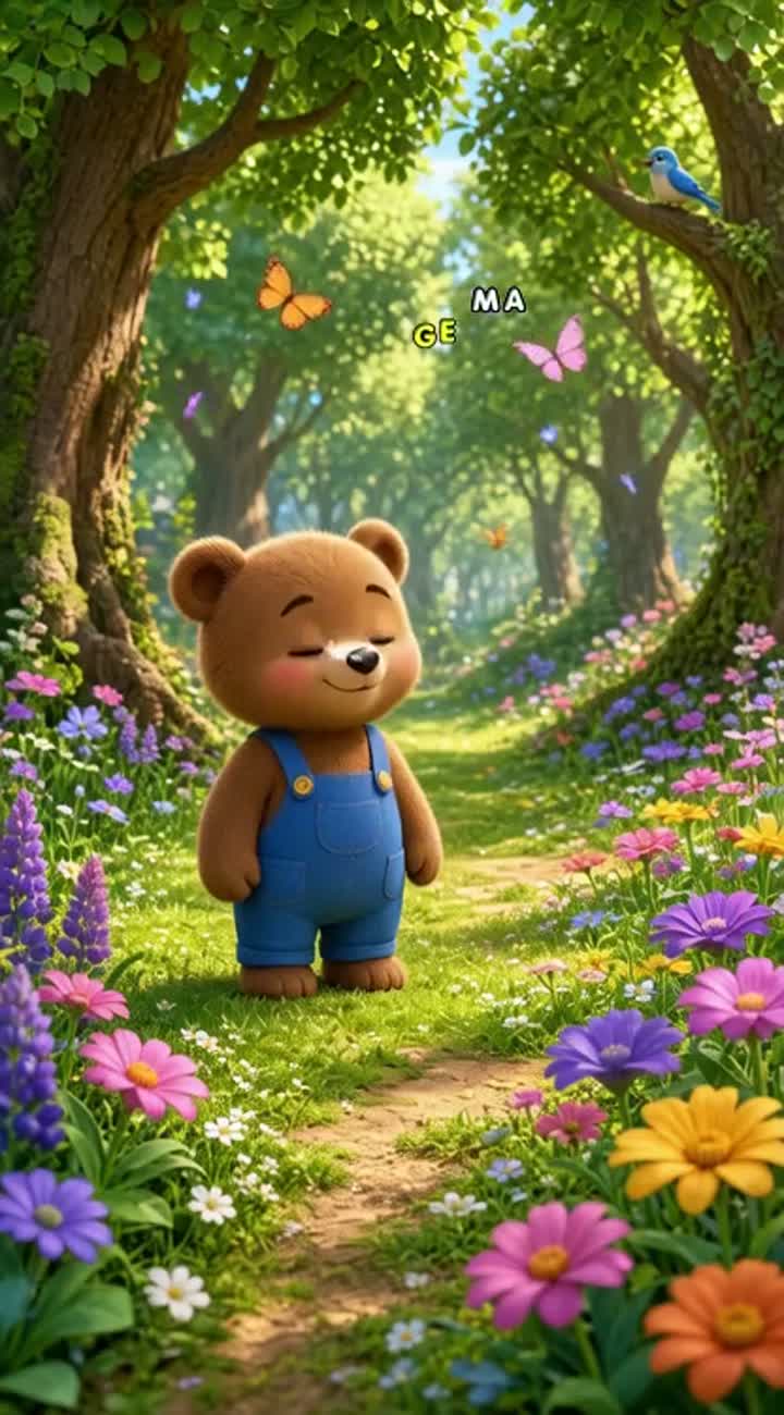 Cute, colorful, high-quality 3D animated cartoon for children ages… — AI cartoon