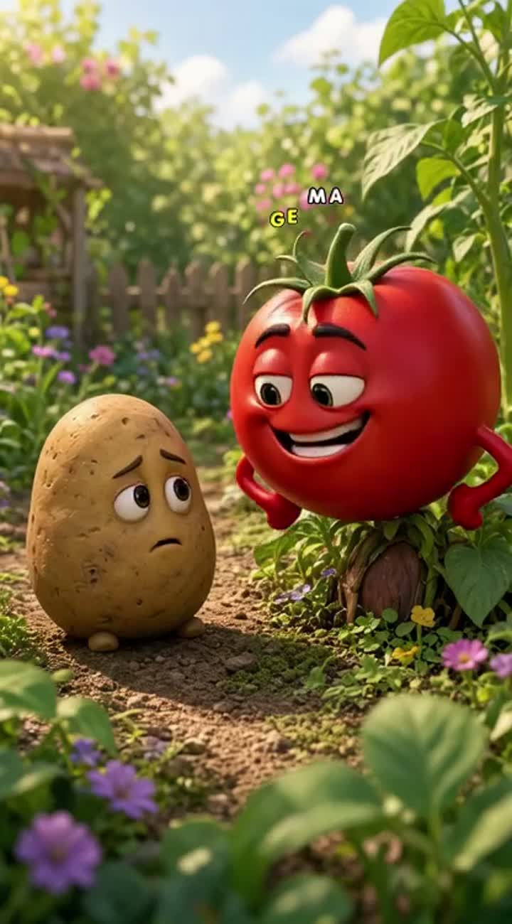 Funny and educational 3D cartoon video featuring two cute… — AI cartoon