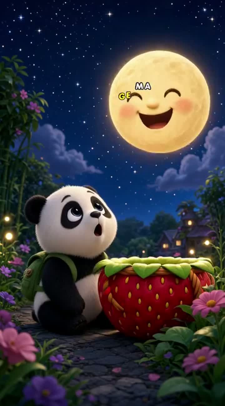 The Baby Panda Who Stole the Moon! — AI cartoon