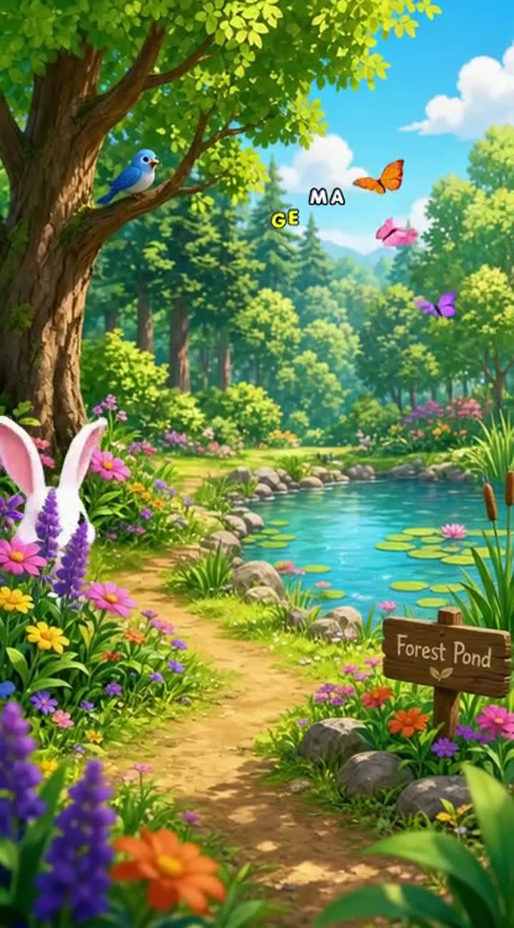Once upon a time, in a beautiful green forest… — AI cartoon
