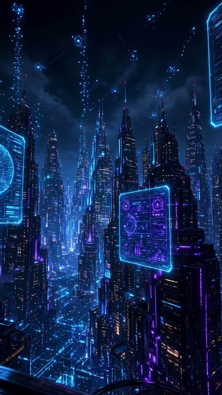 Cinematic futuristic technology video for a YouTube Shorts channel… — AI cartoon