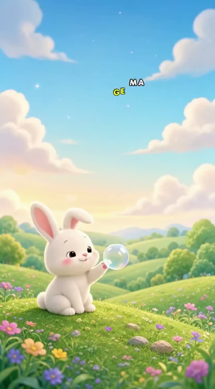 The Bunny's Giant Bubble — AI cartoon