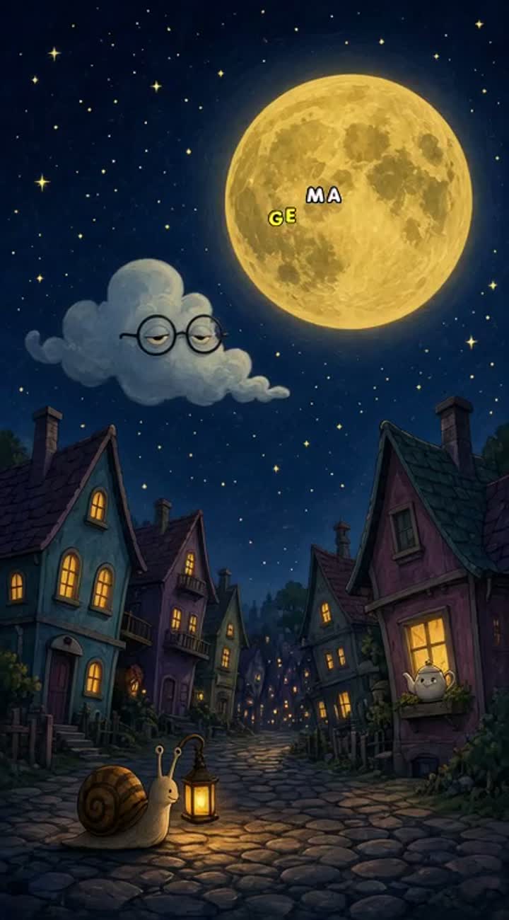 THE MOON HAS A HICCUP — AI cartoon