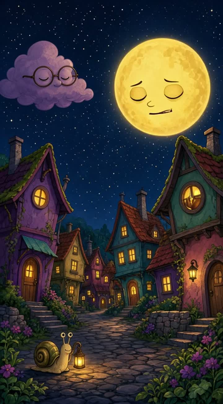 THE MOON HAS A HICCUP - SCENE ONE — AI cartoon