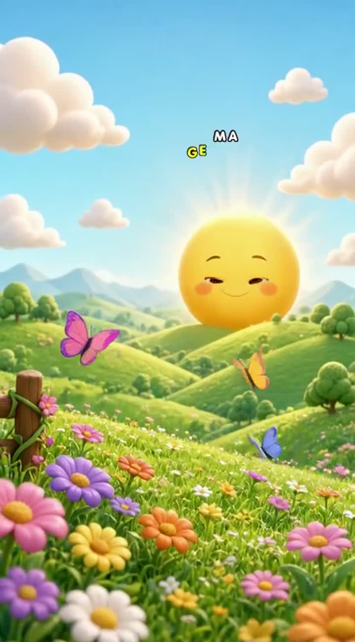Colorful, adorable 3D animated Hindi nursery rhyme video… — AI cartoon