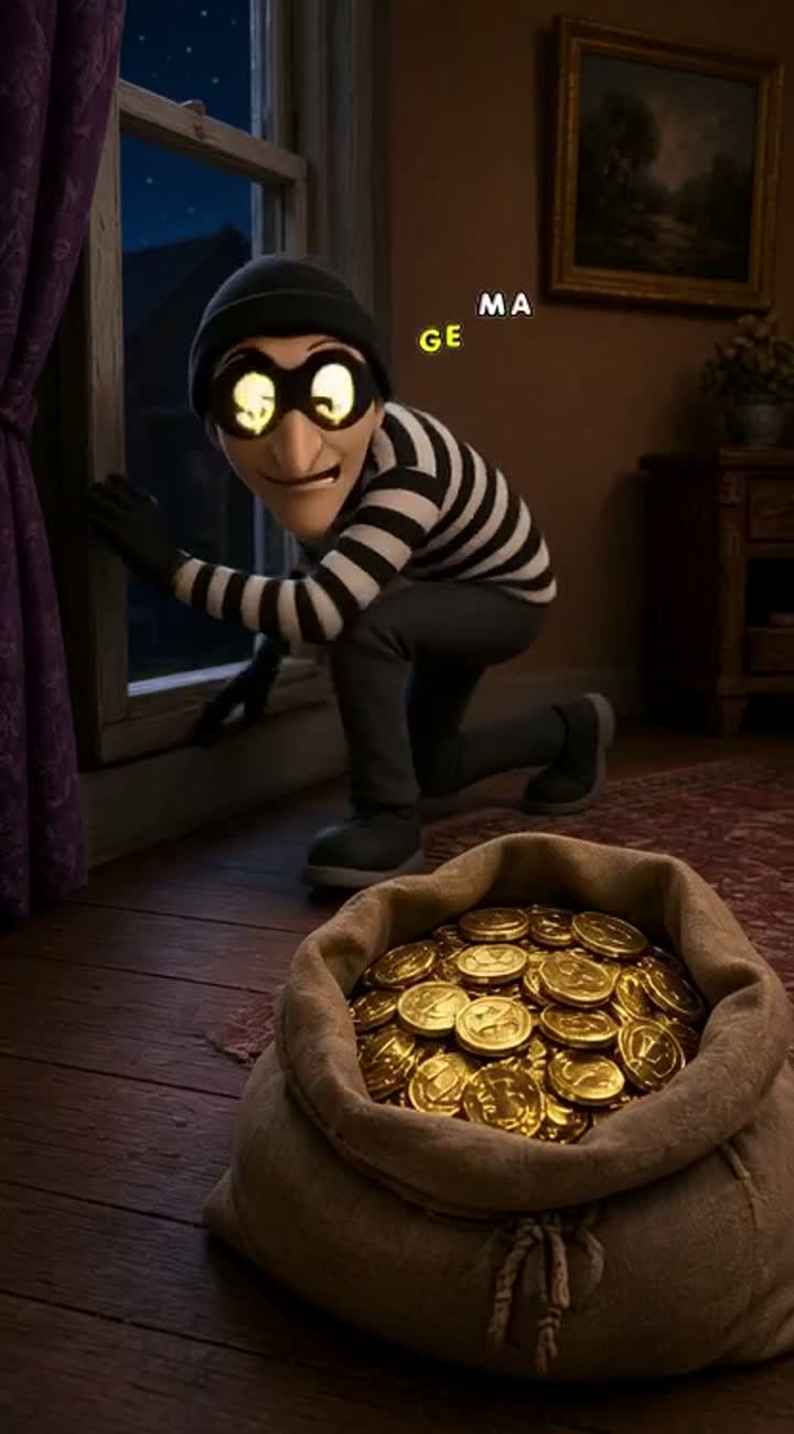 The Dumbest Thief Ever — AI cartoon
