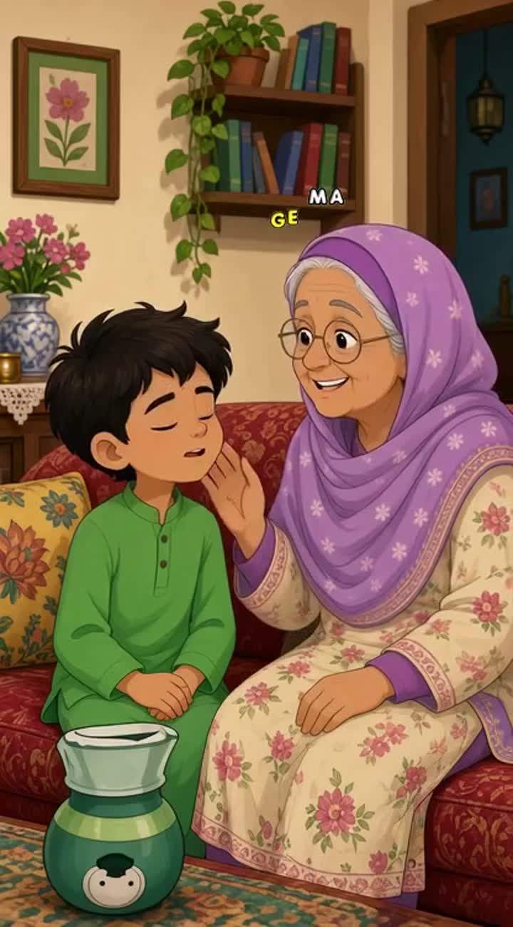 Child-friendly character designs, expressive faces, and a warm… — AI cartoon