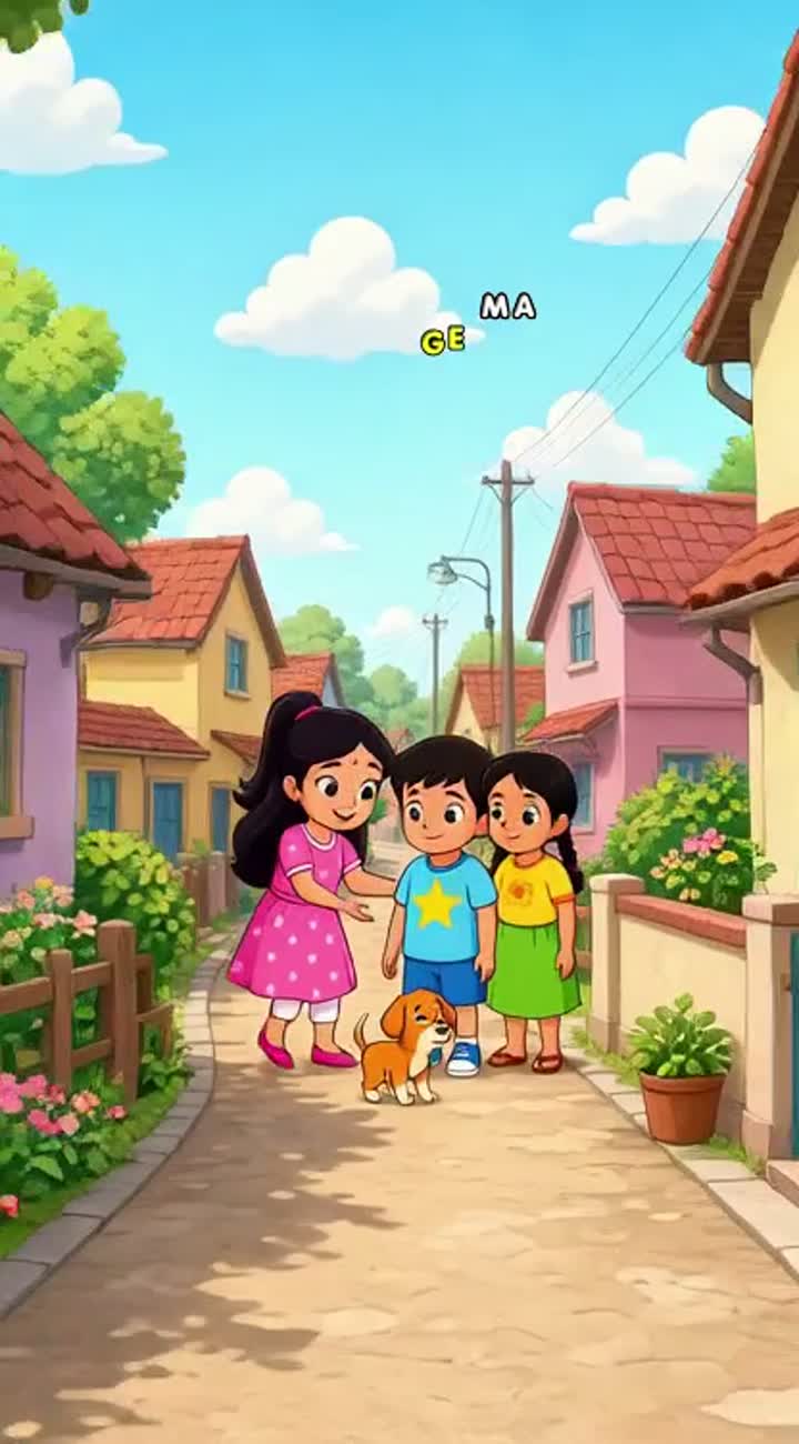 Ek chhote se shehar mein teen bahut acche dost rehte the - Palak… — AI cartoon
