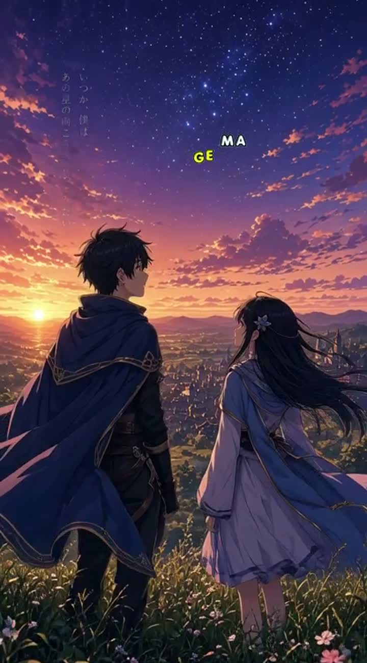 Vibrant, high-quality Japanese anime fantasy adventure with smooth… — AI cartoon