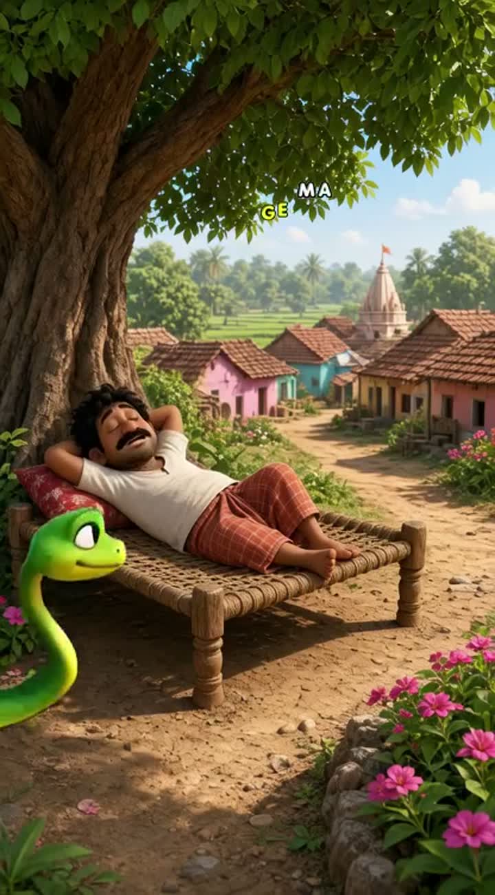 High-quality 3D cartoon animation set in a colourful… — AI cartoon