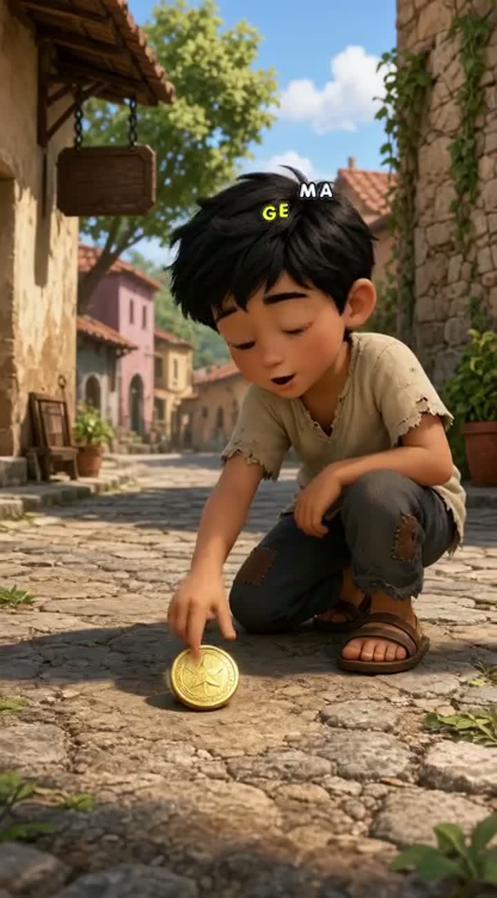 The Magic Coin — AI cartoon