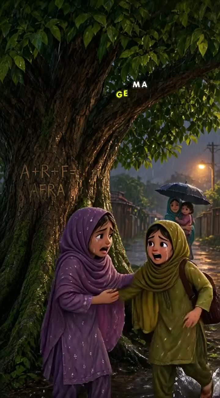 On a stormy evening in a small neighborhood in Vehari, Pakistan… — AI cartoon