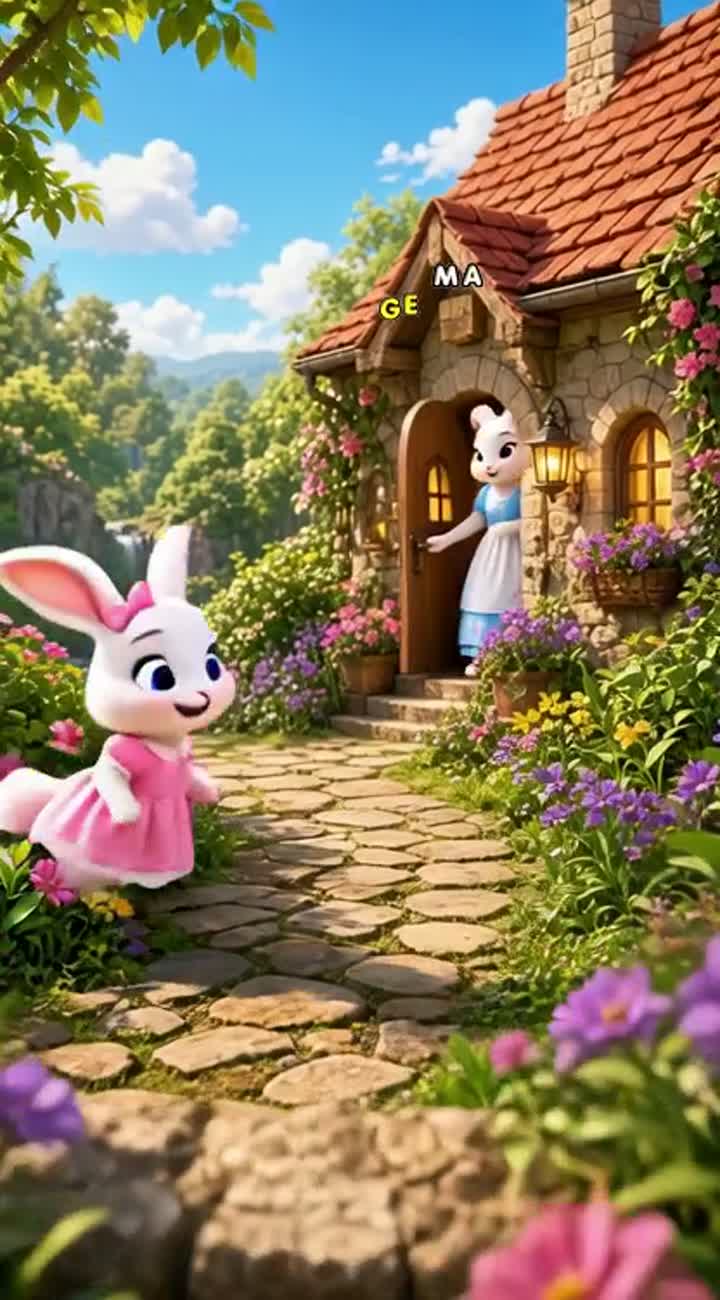 Short, continuous animated cartoon shot in a beautiful, engaging… — AI cartoon