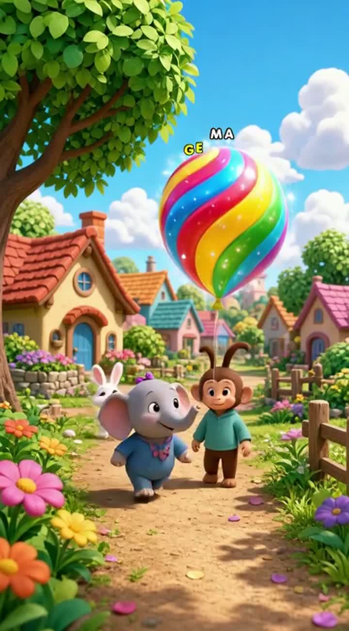 Cute vertical 9:16 children's cartoon video — AI cartoon