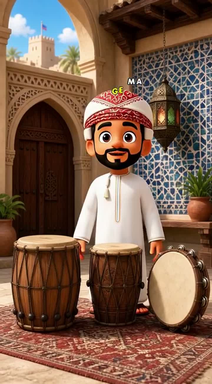 An educational animated video introducing traditional Omani… — AI cartoon