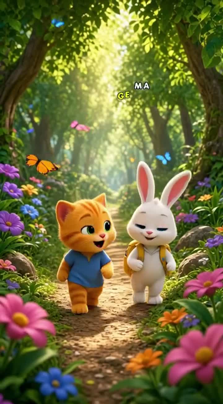 Cute, colorful 3D animated cartoon for children — AI cartoon