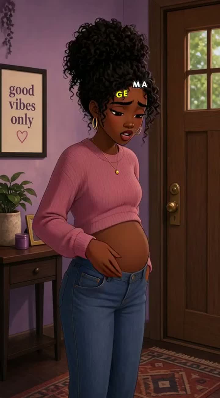 A young black girl, Kendra in her end twenties who has a secret… — AI cartoon