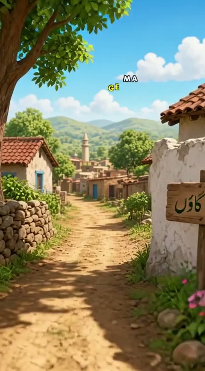 Aik dafa ka zikr hai ke aik chote se gaon mein Bilal naam ka larka… — AI cartoon