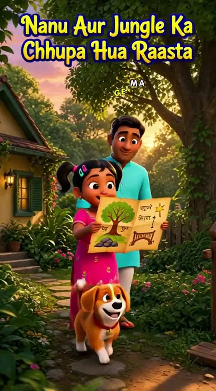 Nanu Aur Jungle Ka Chhupa Hua Raasta — AI cartoon