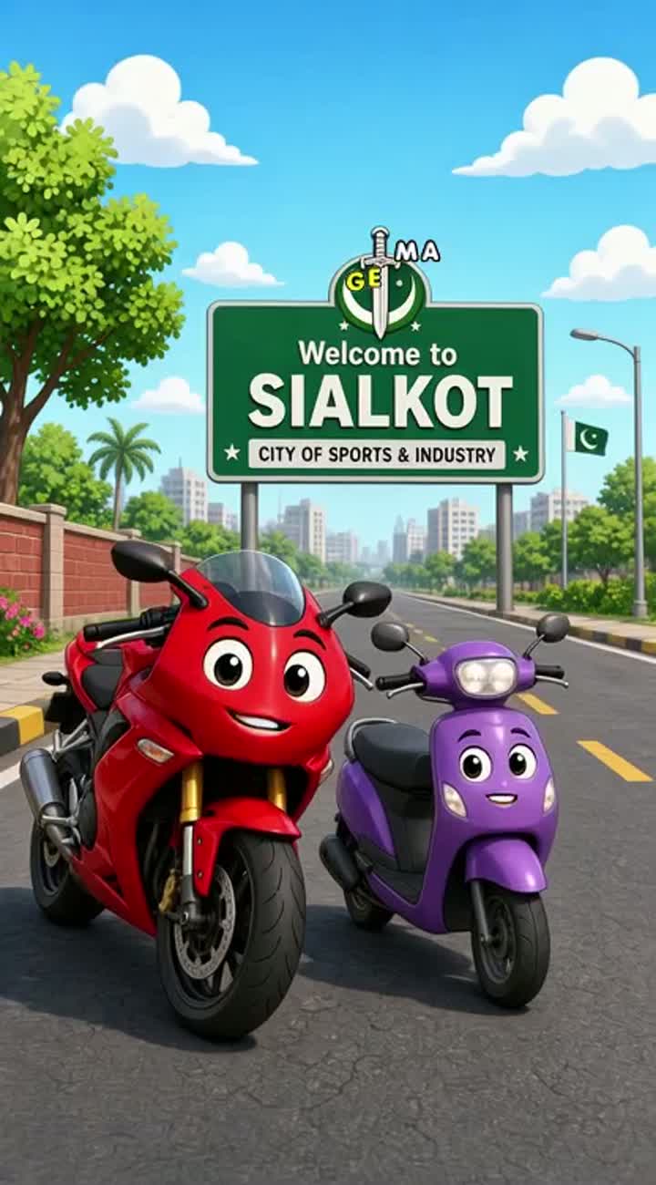 HLO DOSTO ME HO MOTO OUR MA PATLO AJ HAM SIALKOT AY HA SOCHA… — AI cartoon