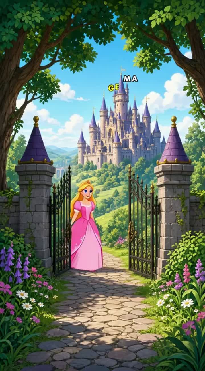 The Princess and the Farmer — AI cartoon