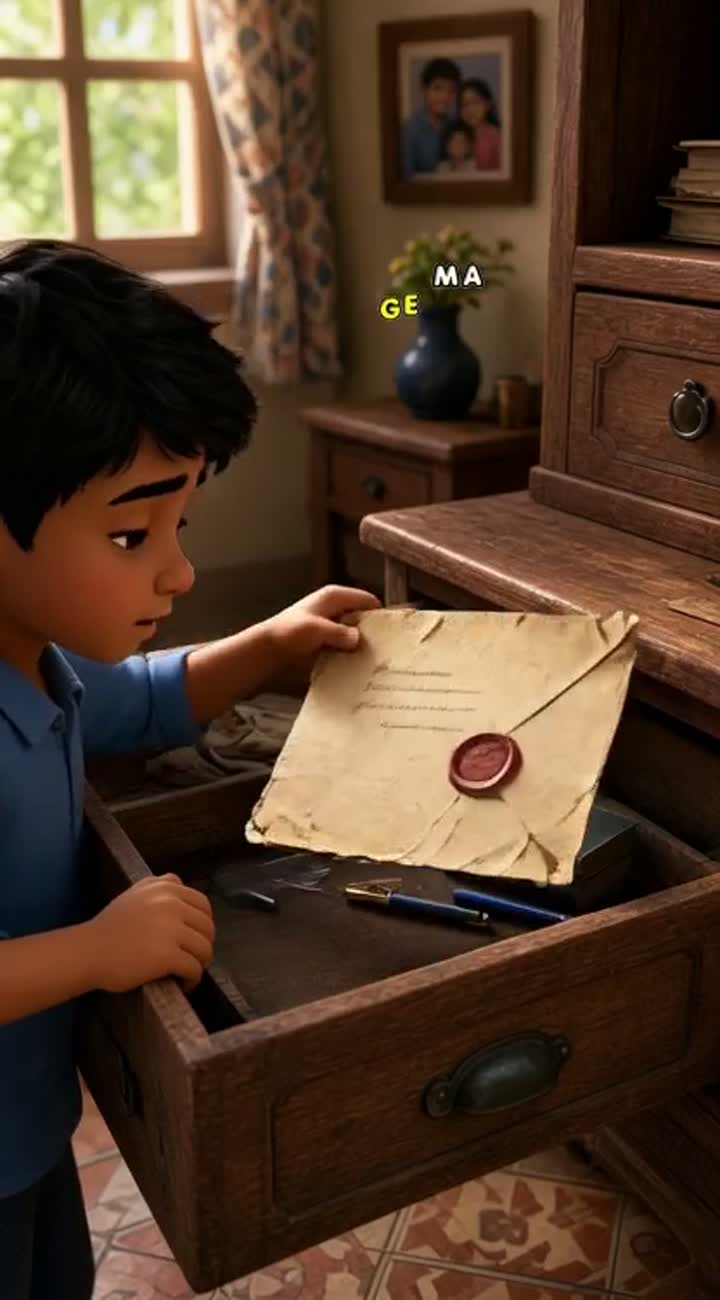 Papa Ki Aakhri Chitthi — AI cartoon