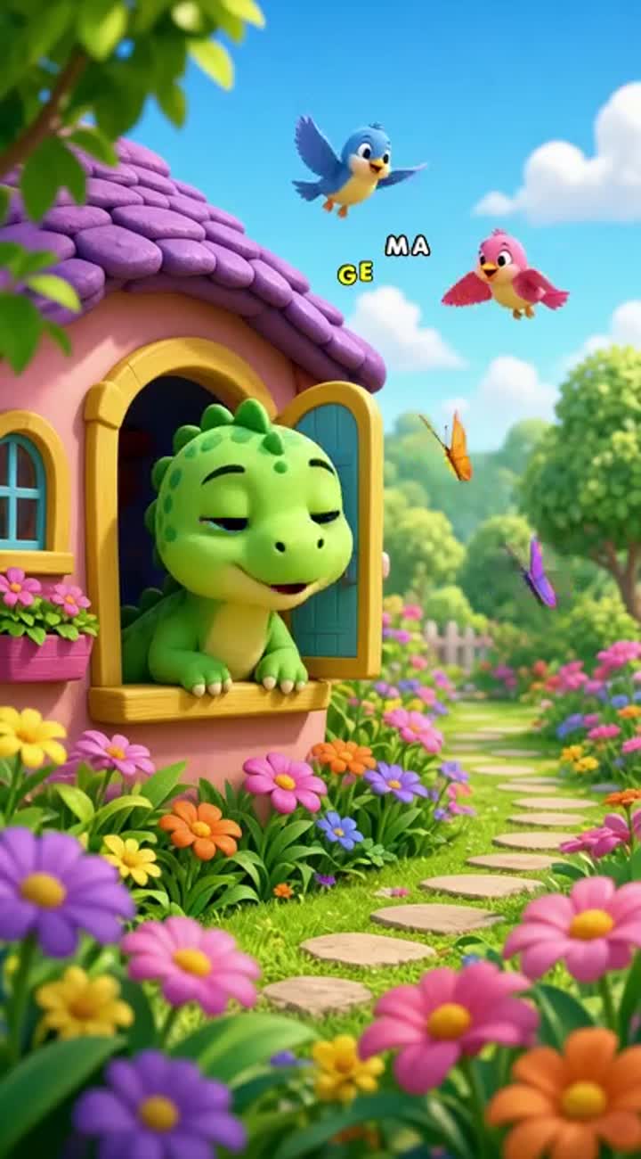 Dino's Happy Morning — AI cartoon