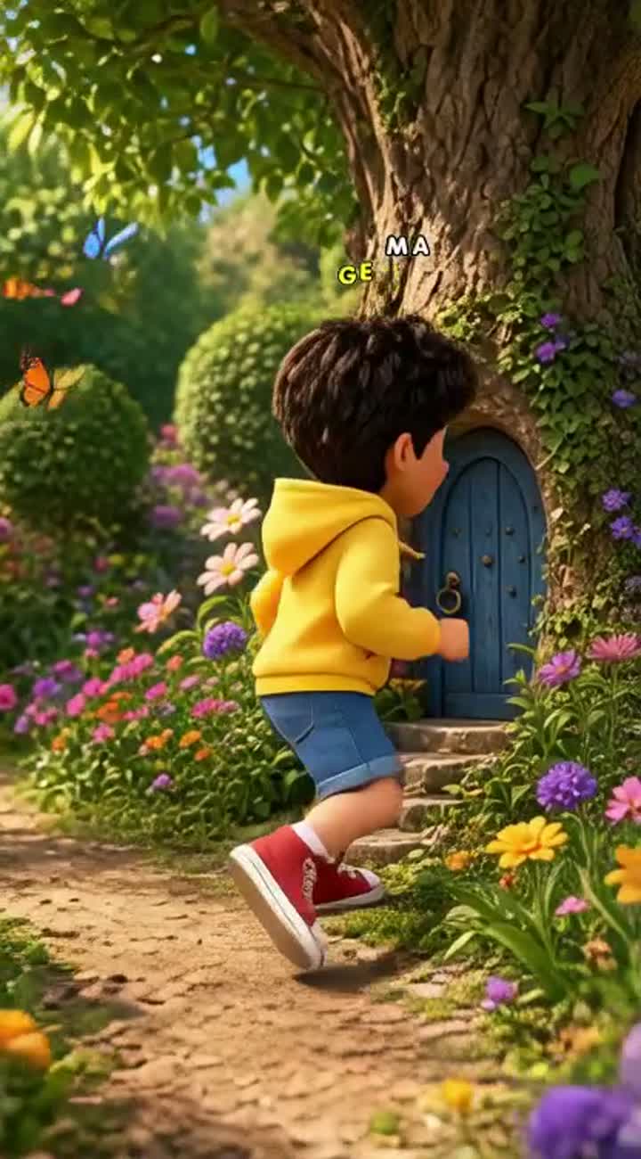 Cute 3D children's cartoon boy named Milo, 7 years old… — AI cartoon