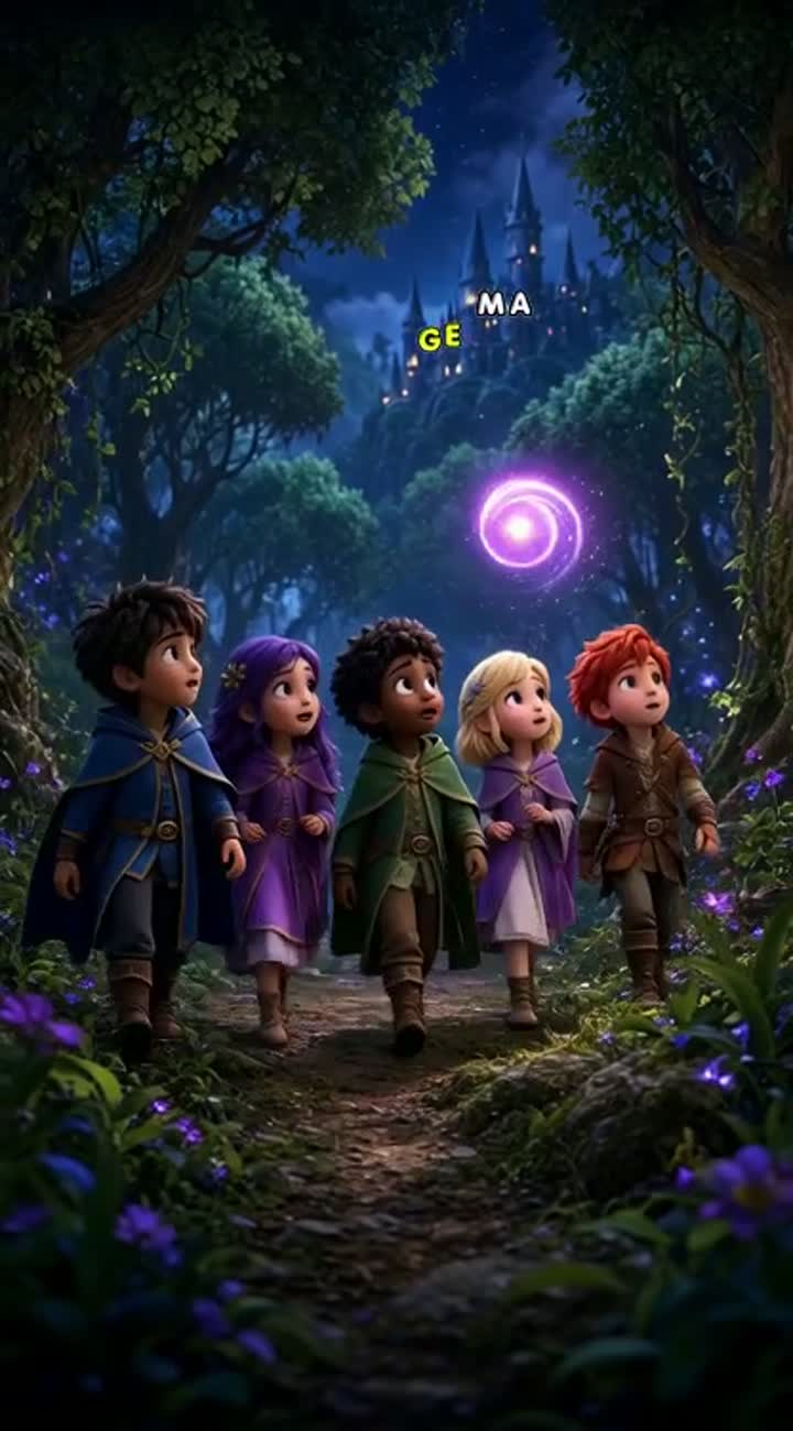 Crea una serie animada de fantasía y misterio llamada "Mundo… — AI cartoon