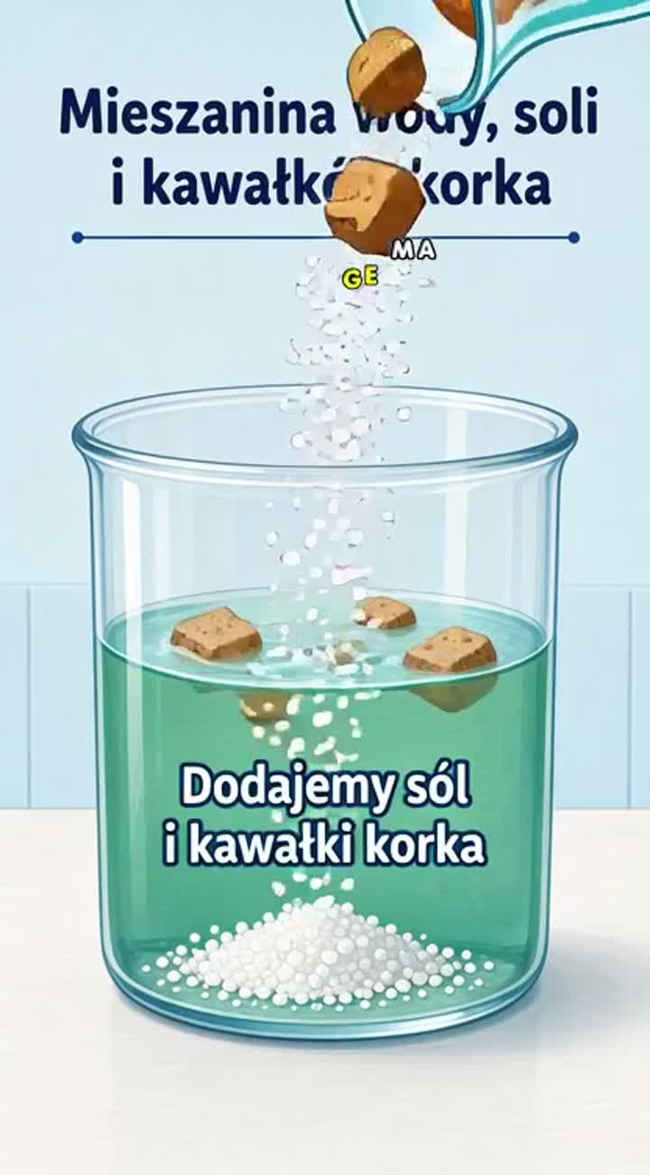 Stwórz animację edukacyjną 2D pokazującą rozdzielanie mieszaniny… — AI cartoon