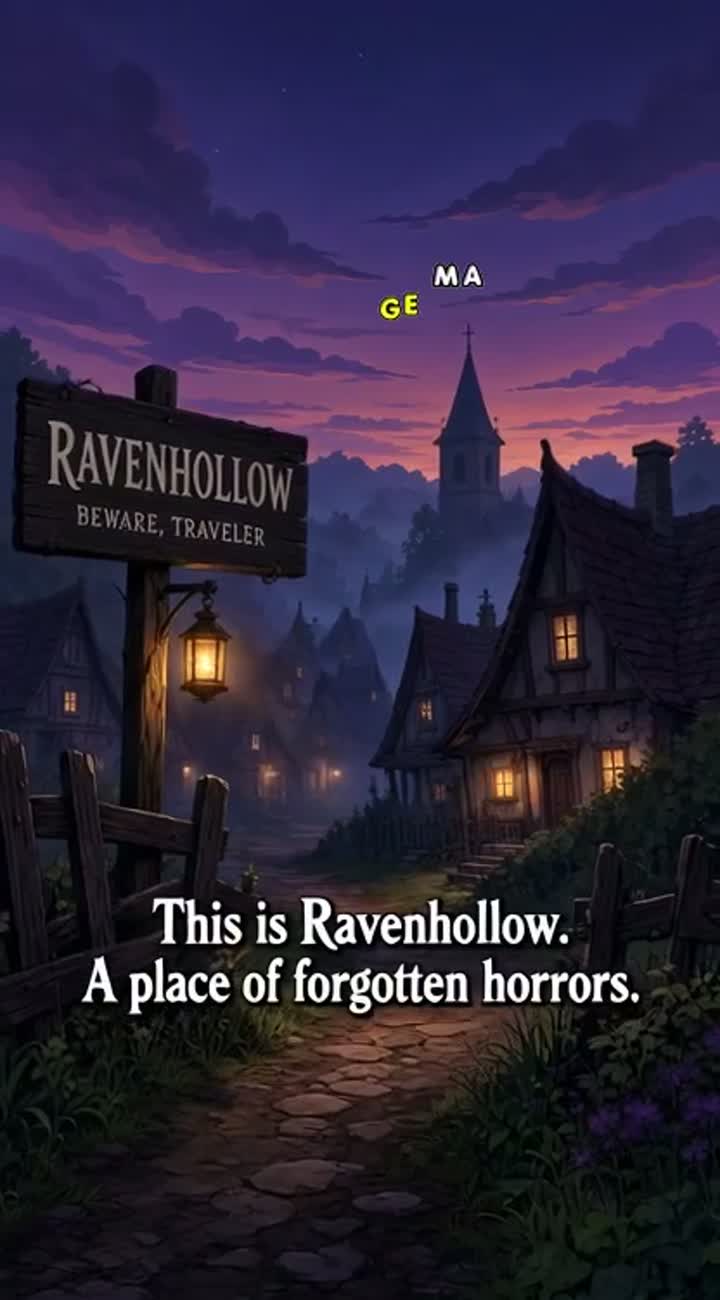 Horror ai story in village Animated cartoon with smooth animation… — AI cartoon