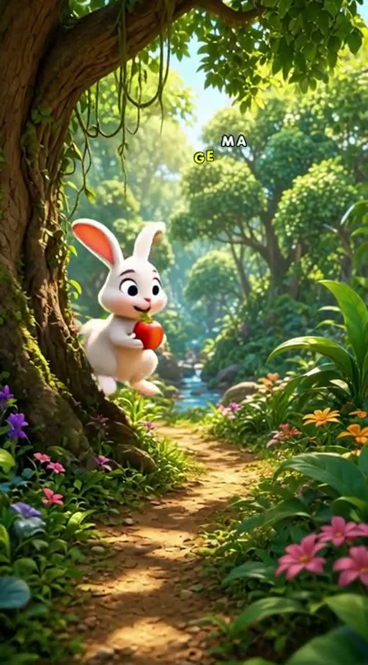 A vibrant, colorful 3D cartoon with smooth, fluid animation… — AI cartoon
