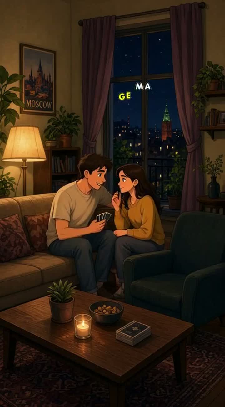 A romantic animated short about the beginning of a love story — AI cartoon