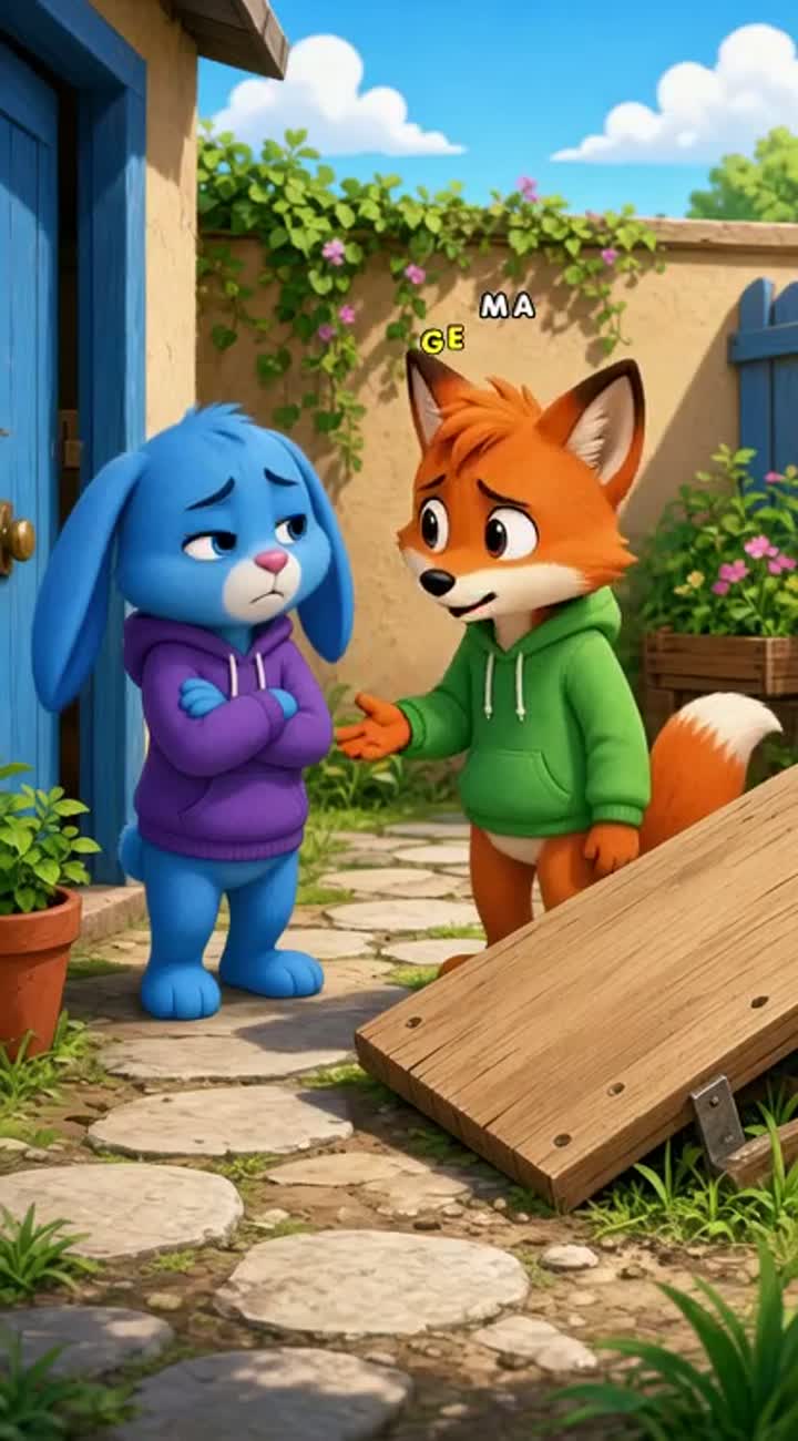 A vibrant cartoon with bright, saturated colours and smooth… — AI cartoon