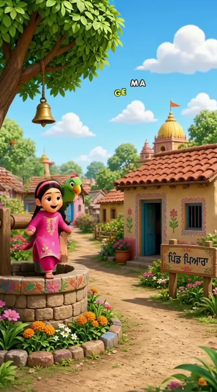 A cute 3D Punjabi children's cartoon — AI cartoon