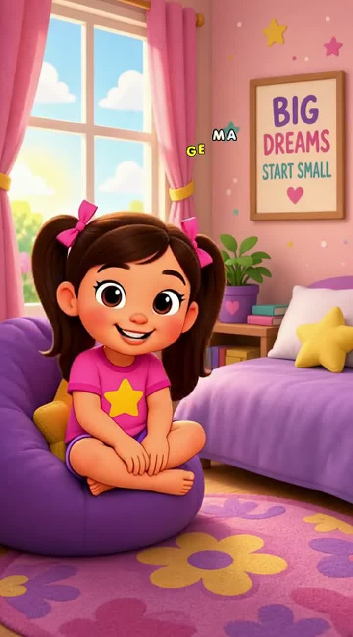 I WANT LITTLE GIRL TALKING ABOUT MOTIVATIONS — AI cartoon