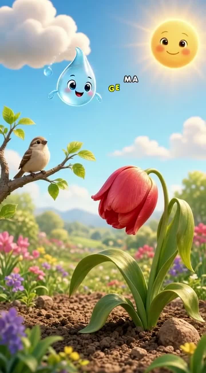 A soft, colorful, cheerful 3D animated children's cartoon… — AI cartoon