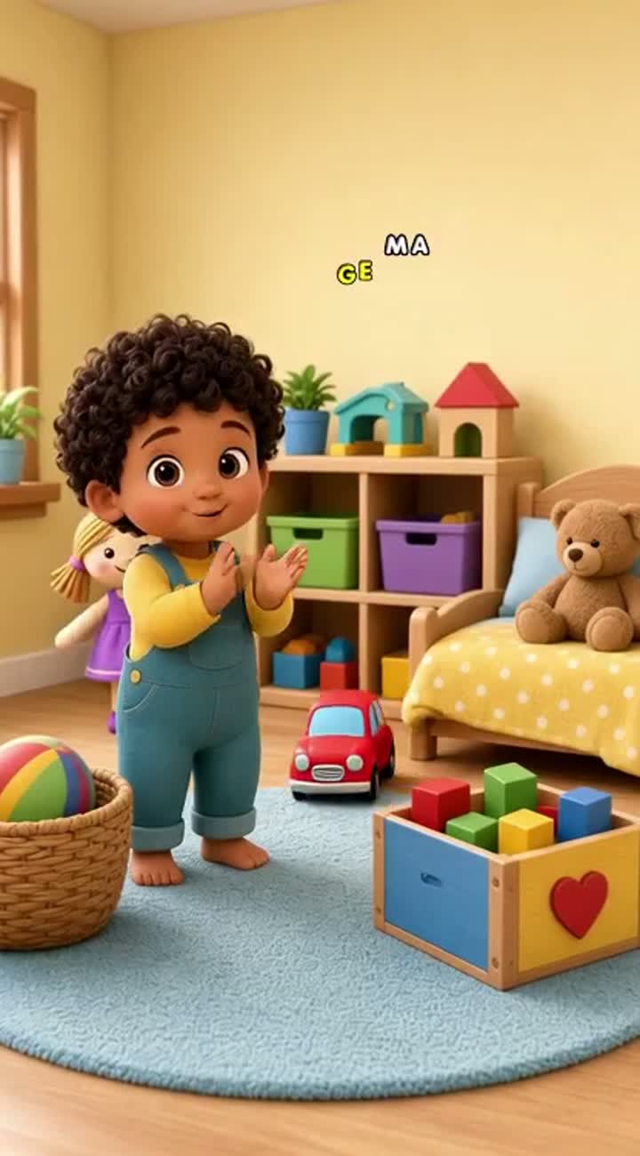 Polished, engaging 3D animated children's music video scene… — AI cartoon