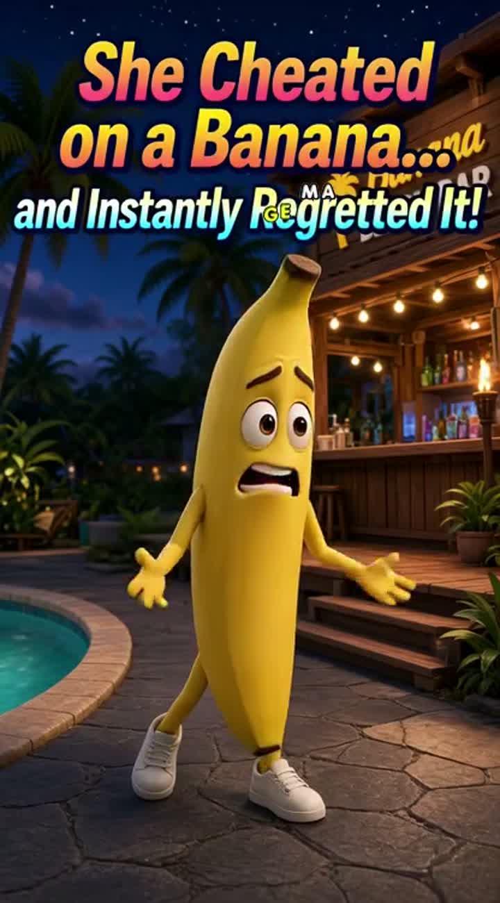 She Cheated on a Banana... and Instantly Regretted It! — AI cartoon