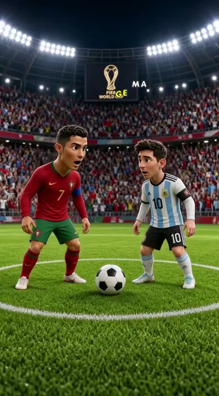 High-quality 3D cartoon football animation for YouTube Shorts… — AI cartoon
